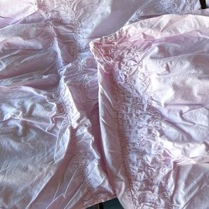 Two Pink Cinched Shams